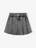 Meisjesplooirok van jeans denimgrijs Meisjesplooirok van jeans denimgrijs
