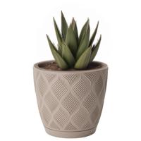 Form Plastic Plantenpot/bloempot New Age - kunststof - beige - D27 x H24 cm