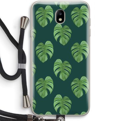 Monstera leaves: Samsung Galaxy J7 (2017) Transparant Hoesje met koord