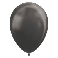 Globos Ballonnen metallic zwart 30cm, 10st.