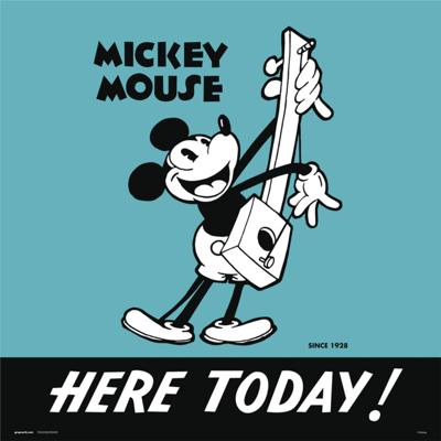 Kunstdruk Disney Mickey 90 I 30x30cm
