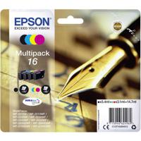 Epson Inktcartridge T1626, 16 Origineel Combipack Zwart, Cyaan, Magenta, Geel C13T16264012 - thumbnail