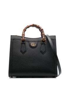 Gucci sac porté épaule à plaque logo - Noir