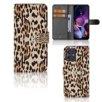 Motorola Moto G54 | Telefoonhoesje | Met pasjeshouder | Leopard