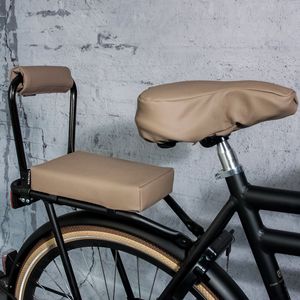 Bagagedragerkussen Fietskussen Leather Look Taupe