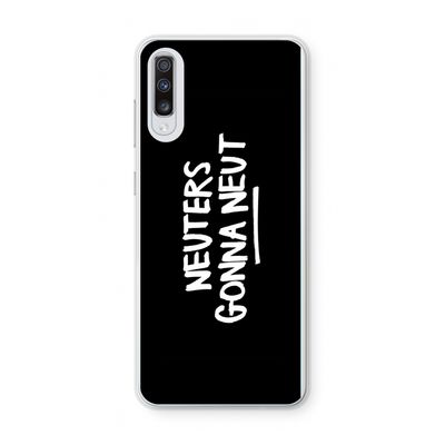 Neuters (zwart): Samsung Galaxy A70 Transparant Hoesje