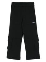 MSGM Kids pantalon de jogging à coupe droite - Noir