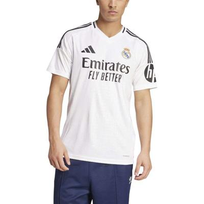 Heren Voetbal T-shirt met Korte Mouwen Adidas Real Madrid 24/25 Home Wit Maat L