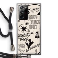 Good vibes: Samsung Galaxy Note 20 Ultra / Note 20 Ultra 5G Transparant Hoesje met koord