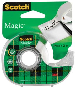 Scotch plakband Magic  Tape ft 19 mm x 25 m, blister met dispenser en 1 rolletje