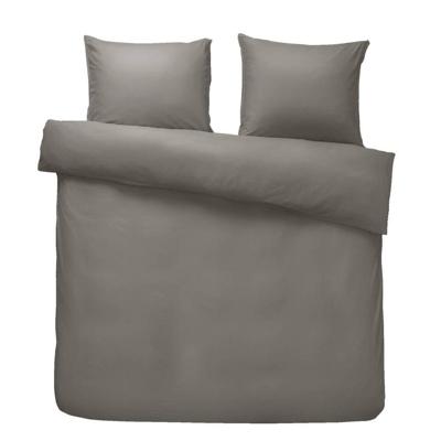 2e Halve Prijs Leen Bakker - Comfort Dekbedovertrek Jorrit Effen - Antraciet - 240x200/220 Cm - Katoen - Grijs