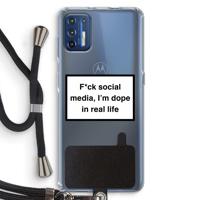 I'm dope: Motorola Moto G9 Plus Transparant Hoesje met koord - thumbnail