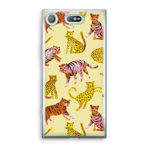 Cute Tigers and Leopards: Sony Xperia XZ1 Compact Transparant Hoesje