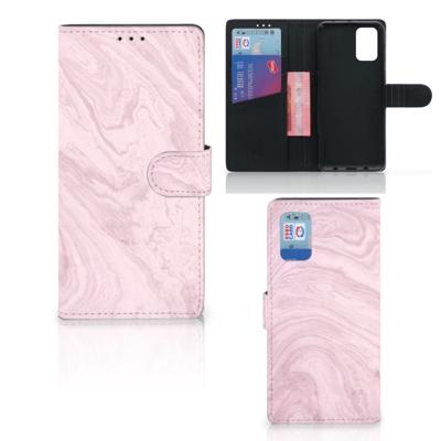 Samsung Galaxy A02s | M02s | Bookcase | Marble Pink - Origineel Cadeau Vriendin