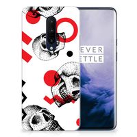 Silicone Back Case OnePlus 7 Pro Skull Red - thumbnail