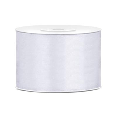 Partydeco Cadeaulint - wit - 5 cm x 25 meter - satijn - sierlint - inpakken - decoratie