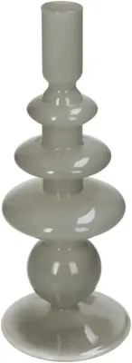Kersten kandelaar glas rond 9x22.5cm ivoor