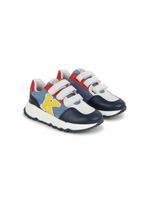 Kenzo Kids baskets en cuir à patch logo - Bleu