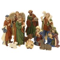 11x Kerststal figuren/ beelden 10 cm