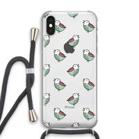 Vogeltjes: iPhone X Transparant Hoesje met koord