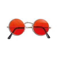 Hippie / flower power verkleed bril oranje   -