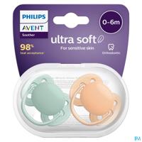 Philips Avent Fopspeen Soft Cognac Green +0m