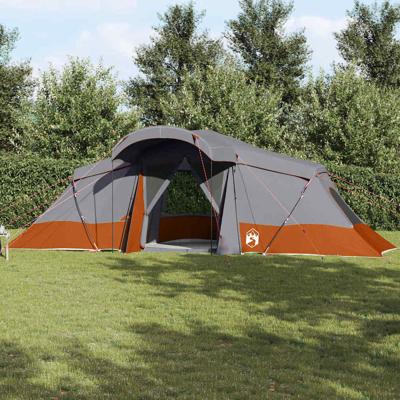 Tenten met dak Grijs en oranje 721 x 335 x 212 cm Polyester