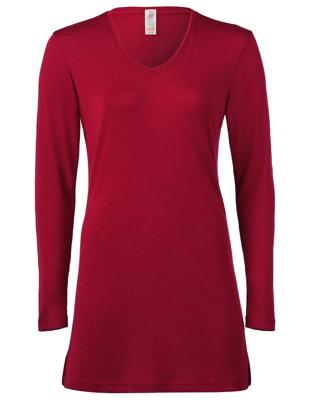 Nachthemd Zijde Wol Engel Natur Kleur Bordeauxrood Maat 34/36 - Small