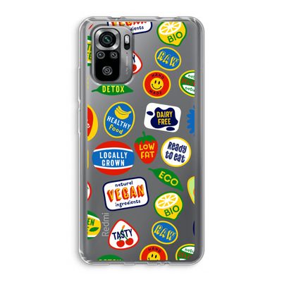 Fruitsticker: Xiaomi Redmi Note 10S Transparant Hoesje