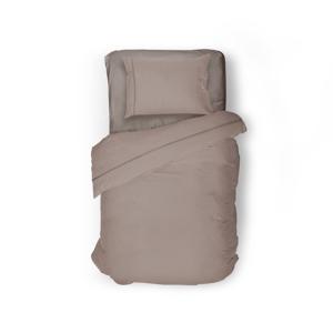 Elegance Dekbedovertrek Uni Percal Katoen Met Bies - taupe 140x200/220cm