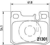 Remmenset, remschijf BREMBO, Remschijftype: Massief, Inbouwplaats: Achteras, u.a. für Mercedes-Benz - thumbnail