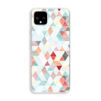 Gekleurde driehoekjes pastel: Pixel 4 XL Transparant Hoesje