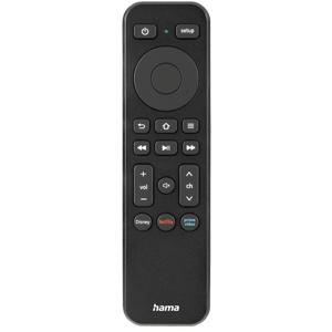 Hama Remote Control for TV + Netflix Prime Video Disney+ Buttons Programmable Afstandsbediening Zwart