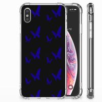 Apple iPhone Xs Max Doorzichtige Silicone Hoesje Vlinder Patroon