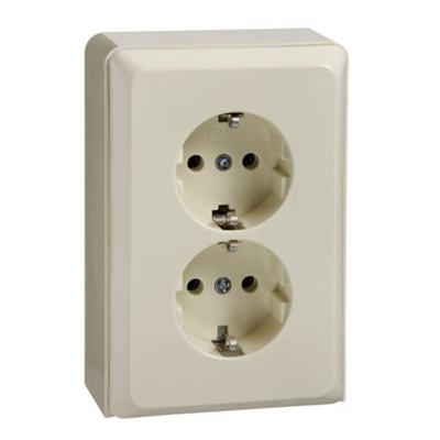 ELSO stopcontact 2-voudig 16A RENOVATIE parelwit 1 stuk(s) ELSO stopcontact 2-voudig 16A RENOVATIE parelwit 1 stuk(s)