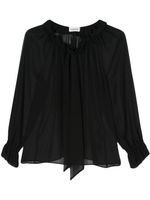 P.A.R.O.S.H. chemise en crêpe de chiffon - Noir - thumbnail