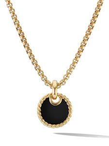 David Yurman pendentif Elements Cable en or 18ct serti de nacre et onyx