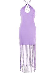 ROTATE BIRGER CHRISTENSEN robe à franges - Violet