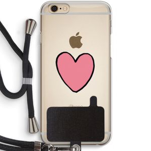 Hartje: iPhone 6 / 6S Transparant Hoesje met koord
