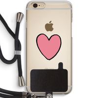 Hartje: iPhone 6 / 6S Transparant Hoesje met koord