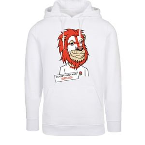 Rugby Vintage - Engeland 'Bored' Lion Hoodie - Wit