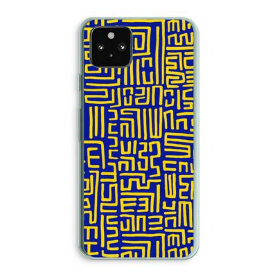 Majorelle Blue Print: Google Pixel 5a 5G Transparant Hoesje