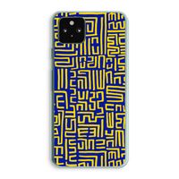 Majorelle Blue Print: Google Pixel 5a 5G Transparant Hoesje
