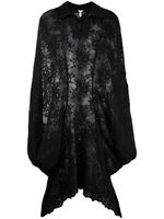 Comme Des Garçons Pre-Owned lace appiqué sheer cloak - Noir - thumbnail