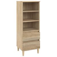 vidaXL Hoge kast 40x36x110 cm bewerkt hout sonoma eiken