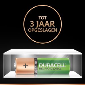 Duracell Recharge Plus AA-batterijen, verpakking van 4