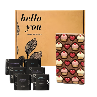 Zen Tea & Choco Cupcake Box Theepakket Cadeau