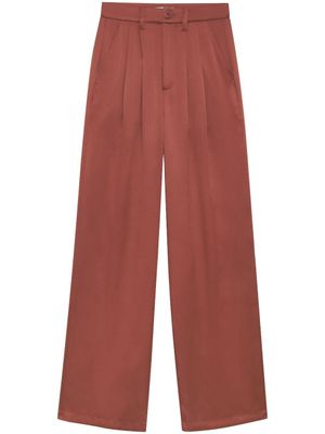 ANINE BING pantalon Carrie en soie - Rouge