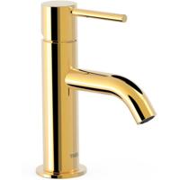 Wastafelkraan Tres Study | Opbouw | Mengkraan | Standaard model | 1-hendel | Rond | 24k Goud glans