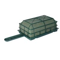 HBX Natural Living steekschuim/oase boekethouder - groen - L21 x B11 x H8 cm - foam - rechthoekig